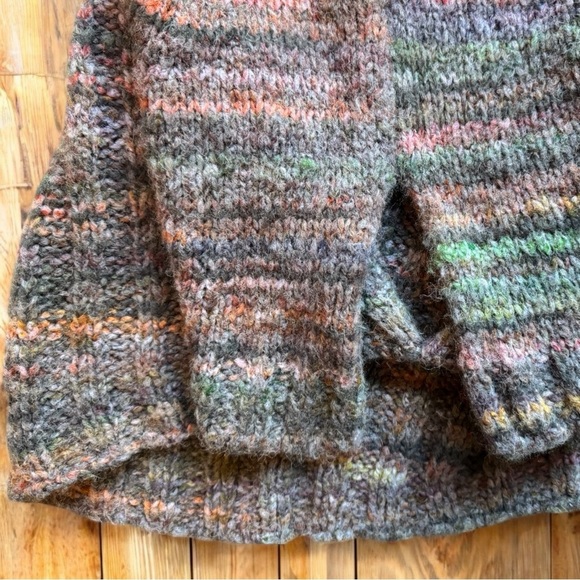 Anthropologie Maison Pholya Knit Cowl Neck Poncho Sweater L/XL - Cottagecore - Picture 11 of 15